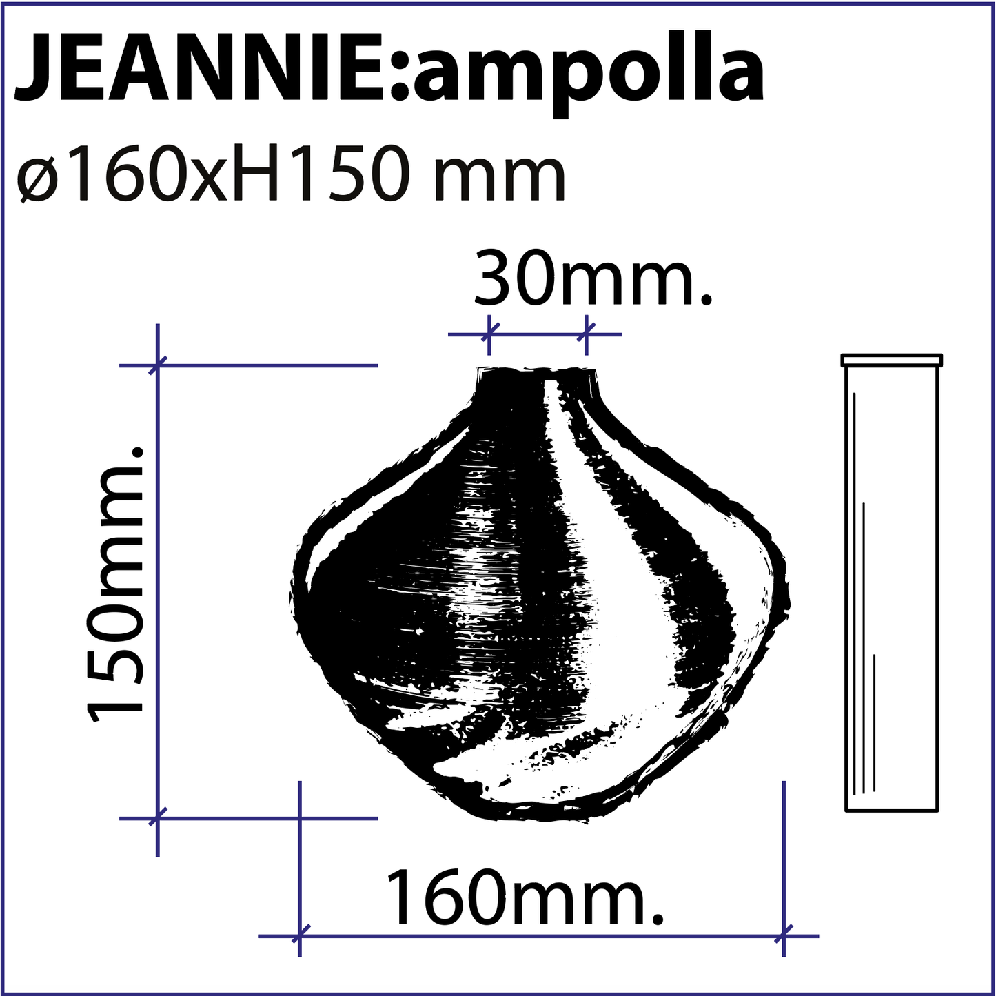 Vaso JEANNIE ampolla PLA+vetro