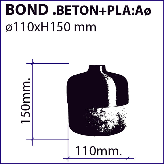 Vaso BOND  Beton+PLA