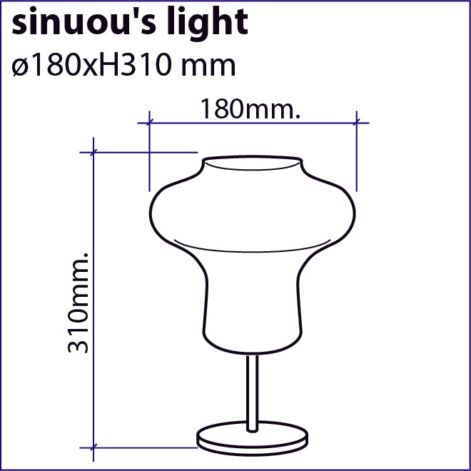 Lampade SINUOU'S LIGHT, Lampada ornamentale, Lampada da tavolo