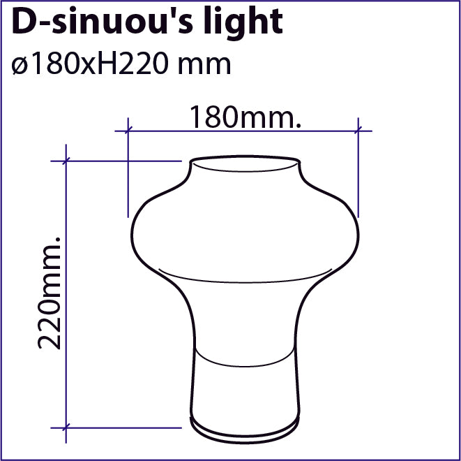 Lampade SINUOU'S LIGHT, Lampada ornamentale, Lampada da tavolo