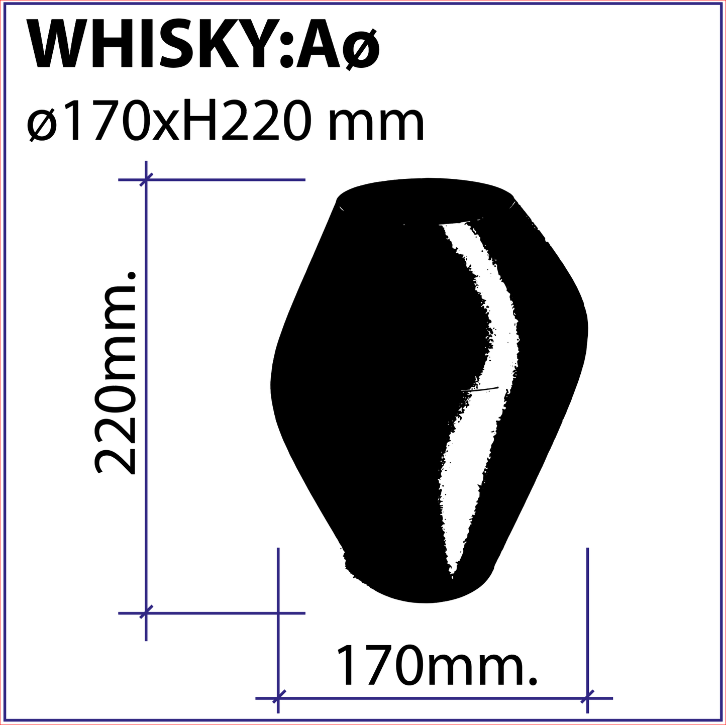 Vaso Decorativo WHISKY, Vaso ornamentale